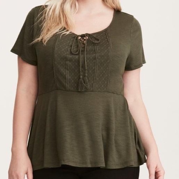 torrid Tops - Torrid olive green top